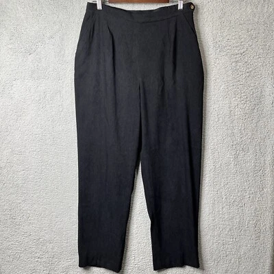 Orvis Womens Dress Pant Size 14 Black Side Zipper Faux Suede Trouser Career - Image 1 of 4