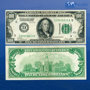1928 $100 One Hundred Dollars FRN Minneapolis, Numerical Seal, Rare, VF+ #24822 - Picture 1 of 1