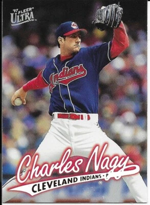 1997 Fleer Ultra Baseball #53 Charles Nagy INDIANS NM  - Image 1 of 2