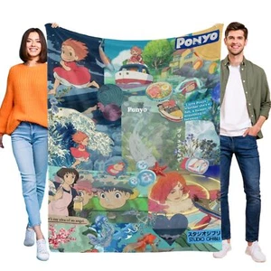 Ponyo Blanket Throw 3D Print Super Soft Flannel Blanket Cozy Lightweight - Picture 1 of 11