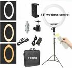 Fodoto 14" LED BiColor Dimmable Ring Light with 7' Stand & Remote Control