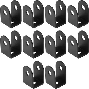 U-Winkel für 1" Platten, 10 Stück U-Winkel zur Montage aus gestanztem legiertem Stahl, - Bild 1 von 3