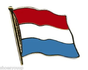 Luxembourg National Flag Gold Plated Courtesy Enamel Lapel Pin Badge - Picture 1 of 1