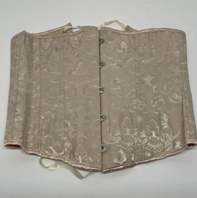 Nuevo Corsé Beige Crema Faja Bustier Burlesque Cincher Disfraz Femenino Pequeño Foto 1 de 4