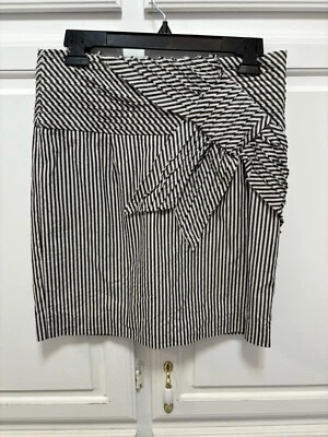 Falda recta a rayas gris gato amarillo Anthropologie Taikonhu para mujer talla 4” Foto 1 de 4