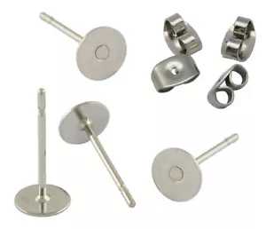 6mm Surgical Steel Studs - Budget Range 304 Stainless Steel - Picture 1 of 5