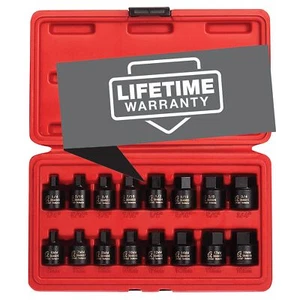 IMPACT HEX DRIVER Set Low Profile SAE Metric 3/8" Drive with Case 16-Pc SUNEX - Picture 1 of 5