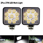 2 Pcs Square 27W LED Work Light SPOT Lights For Truck Off Road Tractor 12V 24V