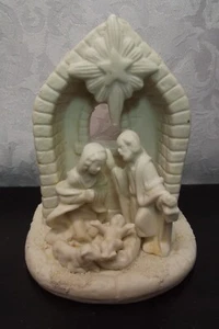Unmarked, flat finish Ceramic Nativity Scene with Joseph, Mary, and Baby Jesus - Picture 1 of 5