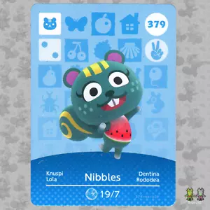 Nibbles 379 19/7 Nintendo Animal Crossing Amiibo Card EU Authentic NEW Mint NM+ - Bild 1 von 4