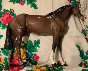 Atemberaubendes großes Beswick #1564 braunes Rennpferd 29,3 cm (11 1/2") - Bild 1 von 11