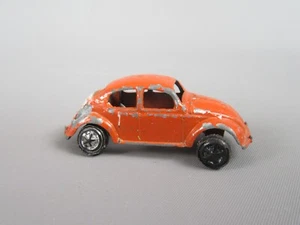 B554 Vintage 1970 PlayArt HONG-KONG VW COX VOLKSWAGEN Orange Die Cast L 5 Cm - Picture 1 of 7