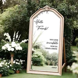 Personalised Wedding Mirror Decals | Personalised Wedding Mirror Stickers - Picture 1 of 2