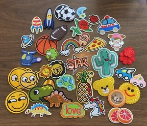 40 Iron On Patches -What You See IS What You Get- New! - Picture 1 of 5
