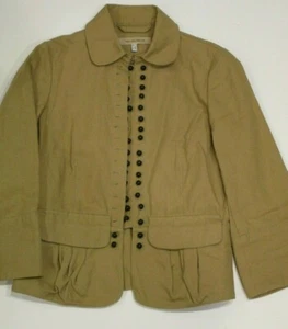 SEE by Chloe Women's Jacket, Beige w Black Bead Button Closure, Size 4 - Picture 1 of 5