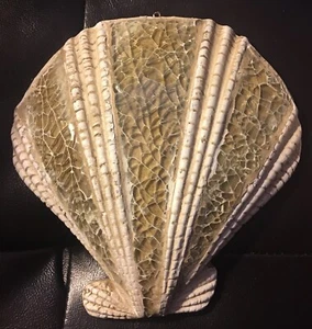 Keramik Muschel Muschel Wandbild Keramik Crackle Glasur Glasur Ozean Strand Maritim - Bild 1 von 3
