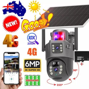4G LTE Cellular Security Camera Dual Lens Solar Wireless Camera Add 32GB Card - Picture 1 of 16