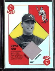 2003 Topps Chrome Red Backs Relics Jersey Refractor #CJ Chipper Jones - Foto 1 di 1