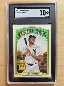 2021 Topps Heritage Luis Robert #33 All-Star Rookie SGC 10 GEM MINT WHITE SOX - Picture 1 of 2