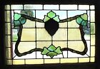 ~ ANTIQUE AMERICAN STAINED GLASS WINDOW GRAPEVINE 34x25 ARCHITECTURAL SALVAGE ~