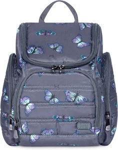 Borsa da toeletta Lug Butterfly grigia: resistente, design multitasche, lavabile, con a - Foto 1 di 8