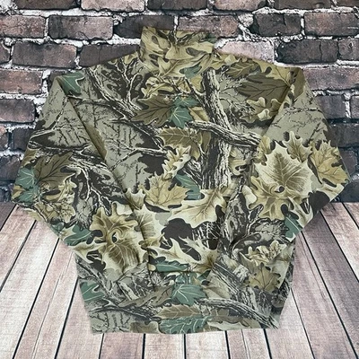 Sudadera De Colección Años 90 Jerzees Exterior Camuflada Simulada Cuello Tortuga RealTree Talla Grande Foto 1 de 4
