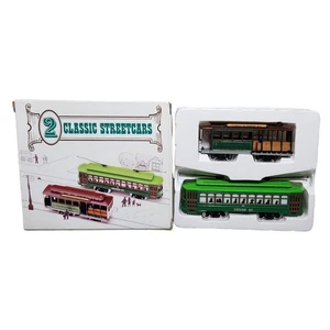 Classic Streetcars Train Set Of 2 Powell & Mason St, & Desire St, Pre-owned - Picture 1 of 3