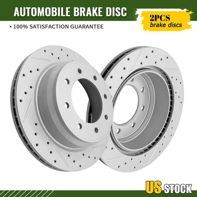 2 piezas rotores de disco de freno traseros perforados para Nissan NV1500 NV2500 NV3500 2012-2021 Foto 1 de 4