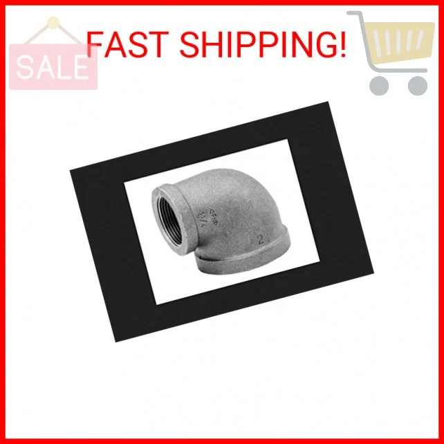 Anvil 8700124459, Malleable Iron Pipe Fitting, 90 Degree Elbow, 3/8" x 1/4" NPT  - Image 1 of 1