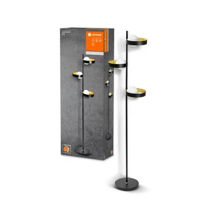 Stehleuchte Wohnzimmerlampe Decor Memphis Floor Glas Schwarz/Gold 148cm 3 x G9 - Bild 1 von 7