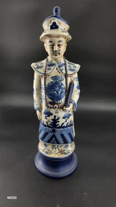 Vintage HANF bemalte chinesische Porzellan Gott des Friedens Figur Statue - Bild 1 von 8