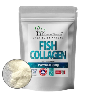 Kollagen Pulver 500g - Marine Collagen - Hydrolysat - Peptide - Forest Vitamin