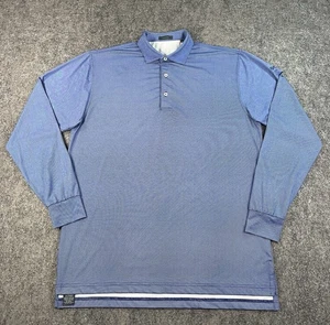 Turtleson Golf Langarm Poloshirt Herren Large Navy Blau Performance Stretch - Bild 1 von 8