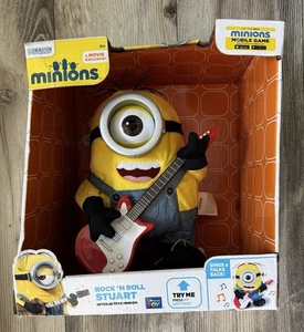HTF NEW!! Minions Rock ‘N Roll Stuart Guitar Playing Plush Toy 9'' Despicable Me - Picture 1 of 6