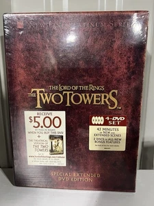 The Lord of the Rings The Two Towers DVD,4-Discs, Extended Edition, Bonus - Picture 1 of 2