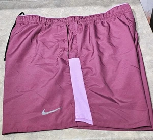 New! NIKE DRIFIT-Magenta Poly/Spdx, Mens Seat Lined Athletic/Fitness Shorts-(XL) - Picture 1 of 4
