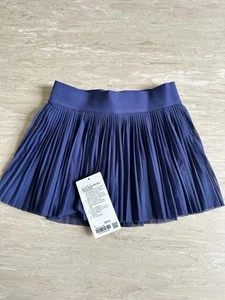 Lululemon Mesh Pleats MR Mini Tennis skirt Size 4 Color Night Sea Navy Blue EUC - Picture 1 of 10
