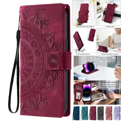 For Motorola MOTO G86 Edge 60 Pro Pattern Leather Flip Stand Wallet Case+Strap - Image 1 of 4