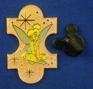 Tinker Bell Just the Girls Puzzleteil Glitzer Rosa Disney Pin # 535 - Bild 1 von 2