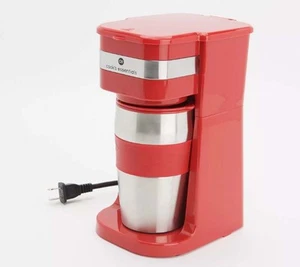 Cook's Essentials Single-Serve Coffee Maker with Tumbler Red - Picture 1 of 3