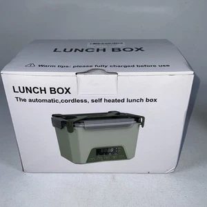 Cordless Electric Lunch Box, 1.2L Self Heating Box Battery Powered Blue - Picture 1 of 9