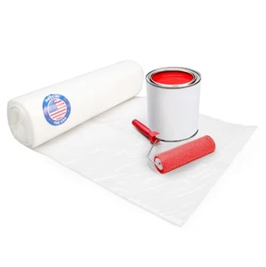 Plastic Sheeting 4 mil, 4' x 50' (200 sq.ft.) - Thick Semi-Clear Plastic Shee... - Picture 1 of 7