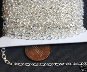 Cadena conectora figura 8 plateada 32 ft 2,5X3,1 mm - Imagen 1 de 2