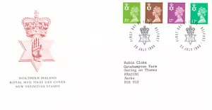 63p 39p 26p 20p GB Irlanda del Nord FDC Belfast 1996 (102989) - Foto 1 di 1