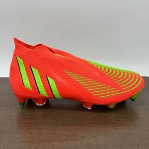 adidas Men’s 10 Predator Edge+ SG Soccer Cleats Game Data Pack Solar Red GW1038 - Picture 1 of 8