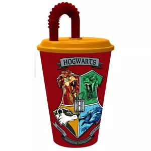Bicchiere tazza Harry Potter 430ml con Cannuccia compleanno Hogwarts festa - Bild 1 von 1
