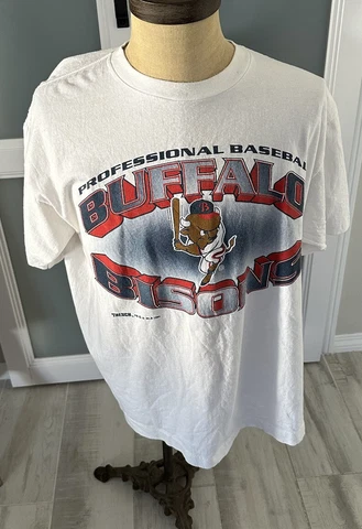 Vintage Trench 1994 MiLB Buffalo Bisons Minor League Baseball T-Shirt Mens XL Cover