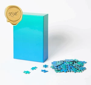 Gradient Puzzle - 500 Pieces by Bryce Wilner | Blue to Green - Picture 1 of 2