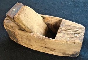 Antique Wooden Block Plane From The 1800's-Unmarked-Rare Vintage Tools-Amish? - Picture 1 of 3