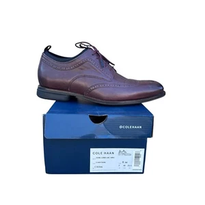 Cole Haan Uomo Taglia 8 Marrone Originale Grand Longwing Oxford Borque Wingtip Formale - Foto 1 di 12